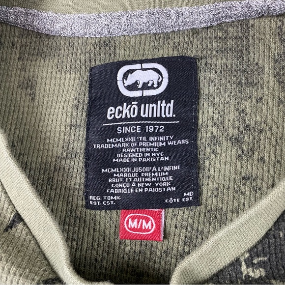 Ecko Unlimited Camouflage Long Sleeve Men’s Size Medium - Picture 3 of 10